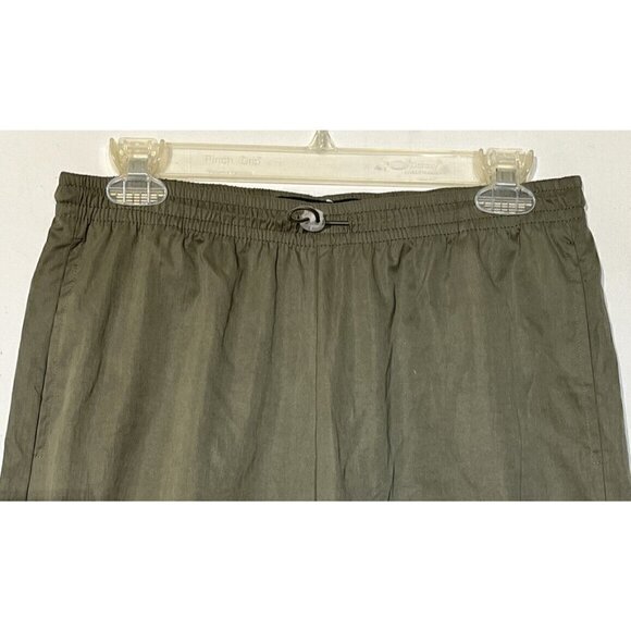 ZARA Grupo Inditex Khaki Olive Green Wide Leg Cargo Baggy Pants Trousers - Picture 2 of 10